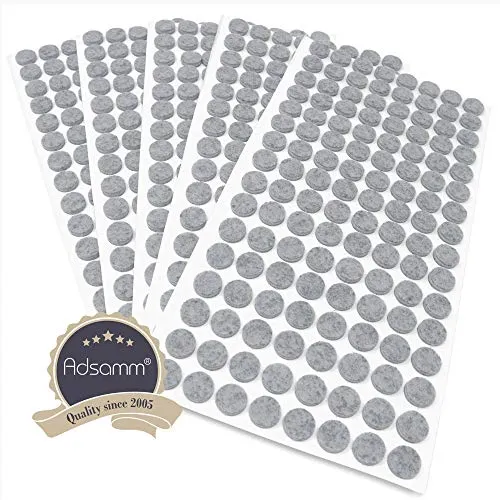 Adsamm Feltrini Autoadesivi Ø12 mm Grigio 640 pz Antigraffio