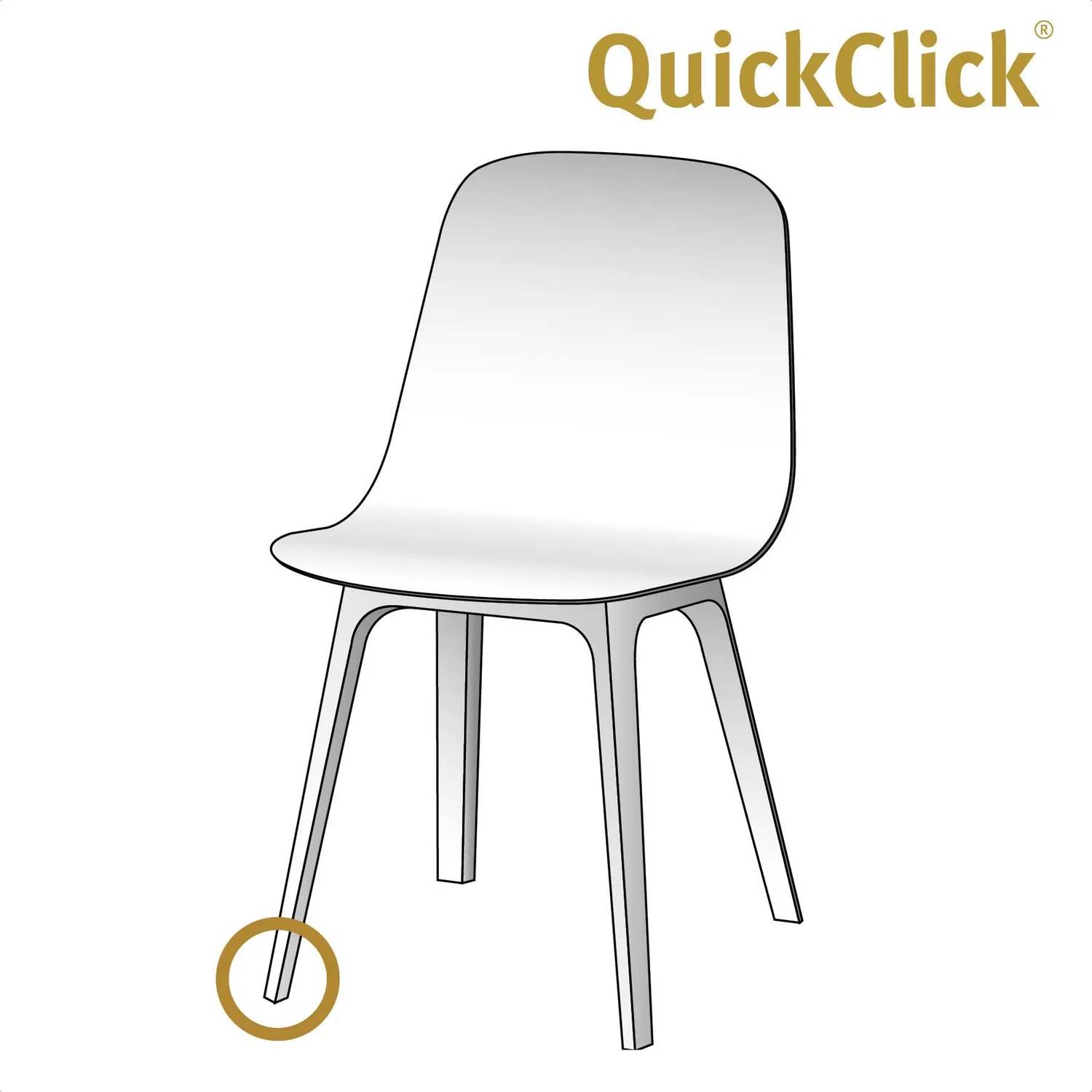 WAGNER QuickClick DUO Pattini 20 mm Feltro-Plastica 4 pz