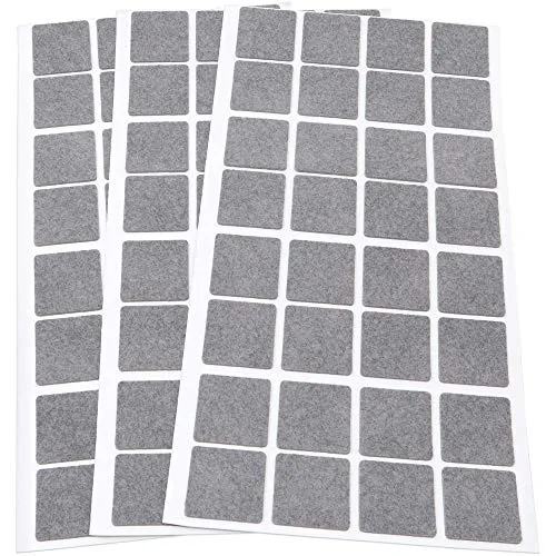 Adsamm ultrasottili feltrini quadrati 25x25 mm grigi 96 pezzi 1,5 mm
