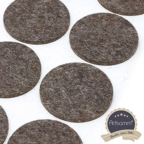 Adsamm feltrini lana ø 45 mm marroni 30 pezzi 3 mm