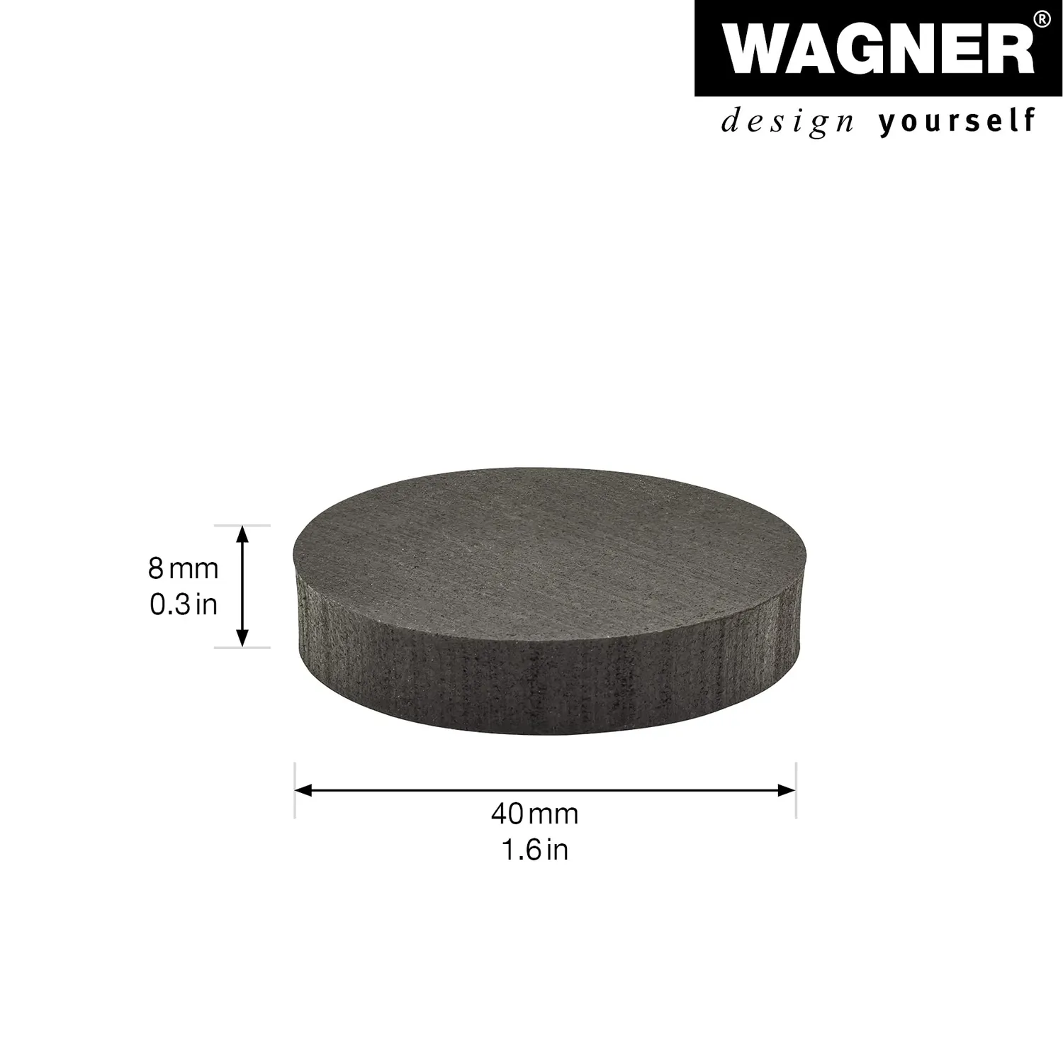 Wagner GH 0801 piedini per vasi gomma marrone 4 pezzi