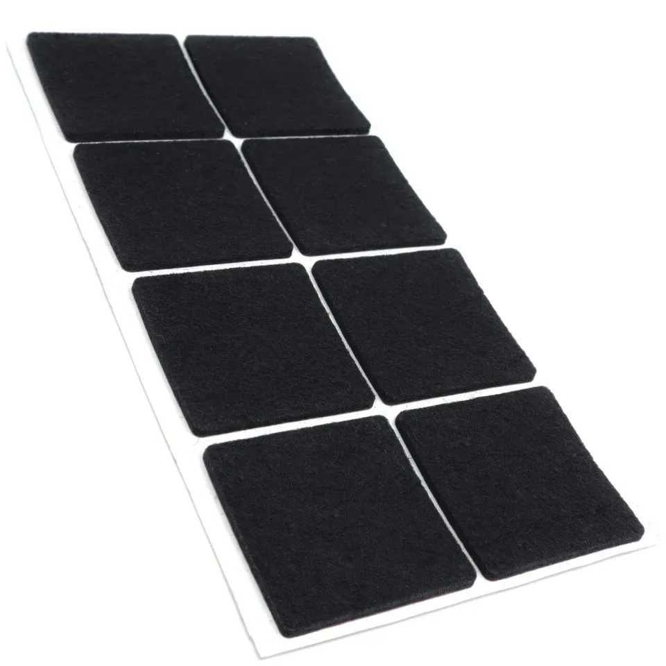 Adsamm feltrini autoadesivi neri 8 pezzi 50x50 mm