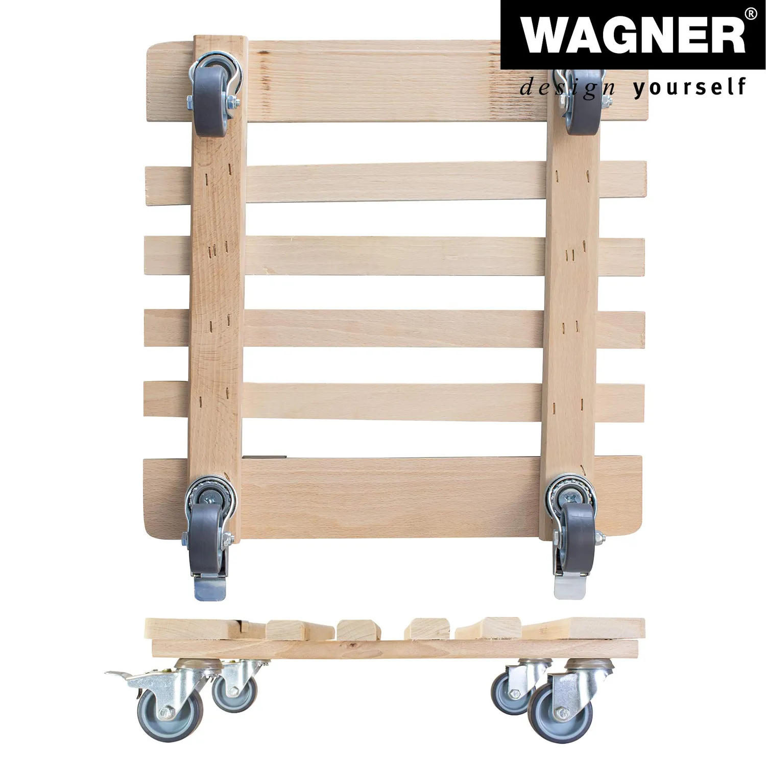 Wagner Piano Carrello Piante 38x38 cm Faggio Portata 200 kg