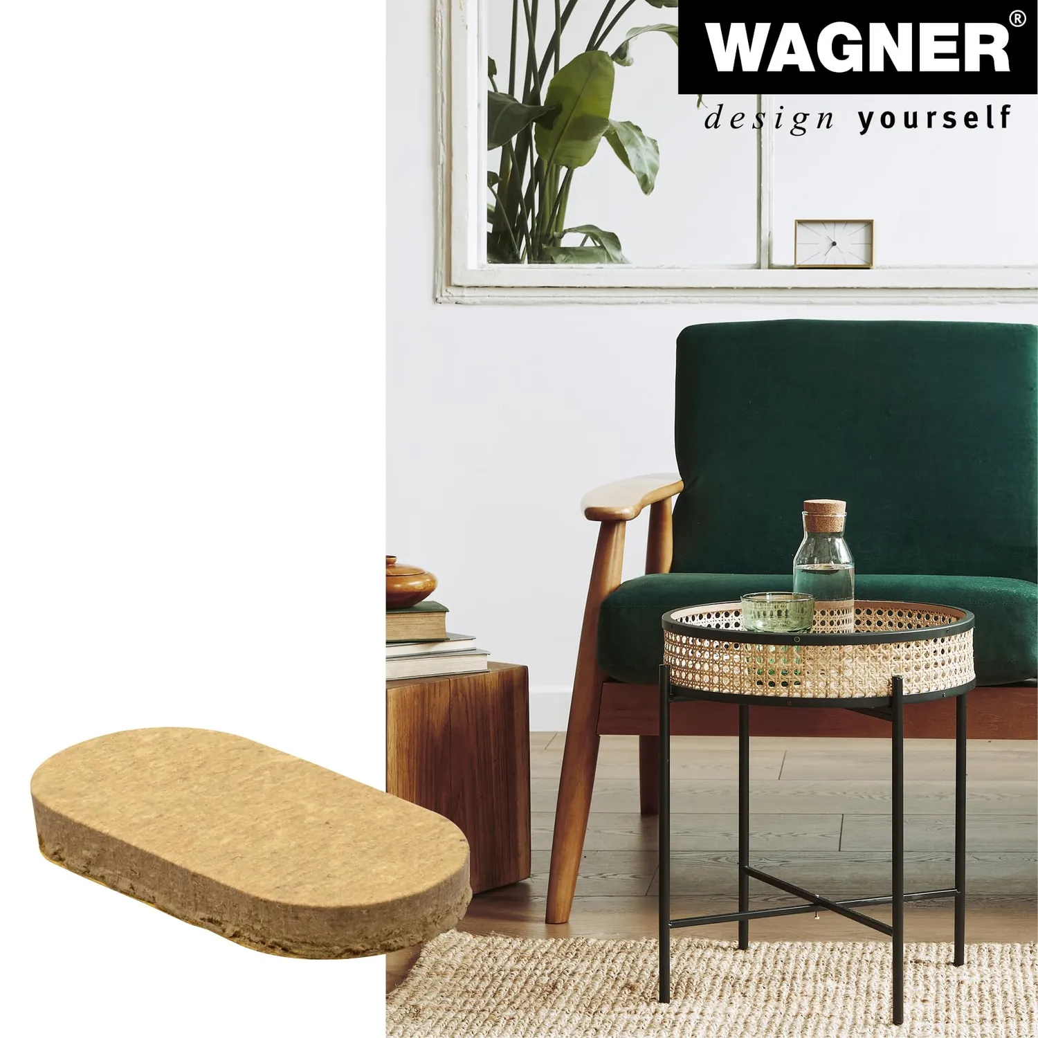 Wagner SYNO 16103099 EH 1030 feltrini adesivi marroni 8 pezzi