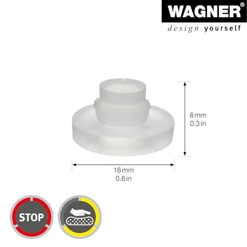 Wagner 15221399 tamponi elastici trasparenti 4 pezzi da incasso