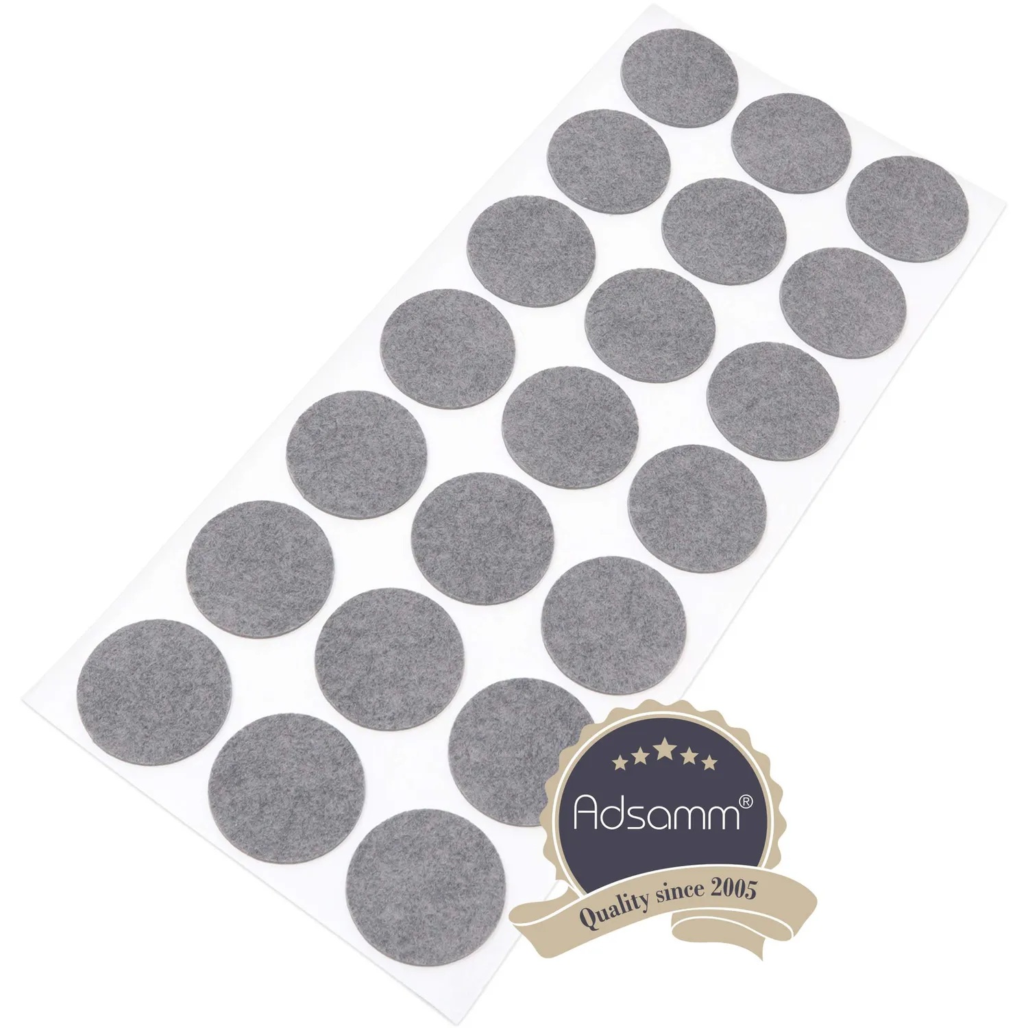 Adsamm Feltrini Ultrasottili Ø 30 mm Grigi 21 Pezzi 1,5 mm