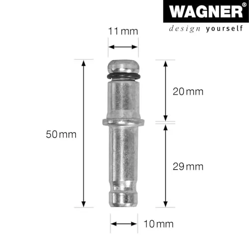 Wagner RO 0061 perno a innesto 10/11 mm 50 mm acciaio