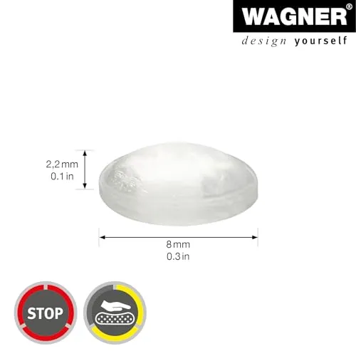 Wagner EH 3000 15300099 gommini tondi 8 mm 24 pezzi trasparenti