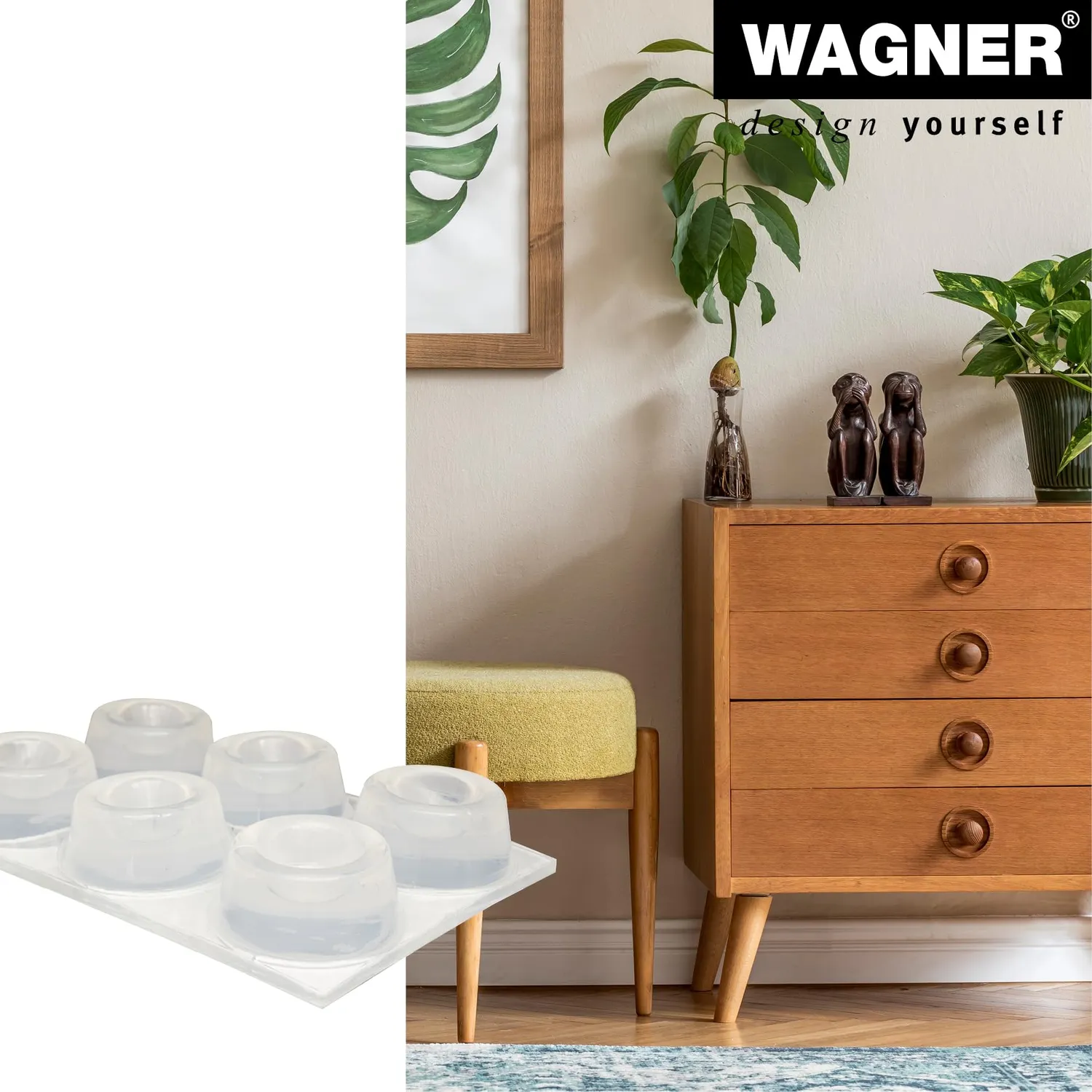 Wagner EH 3020 15302099 paracolpi adesivi Ø22x10 mm 12 pz
