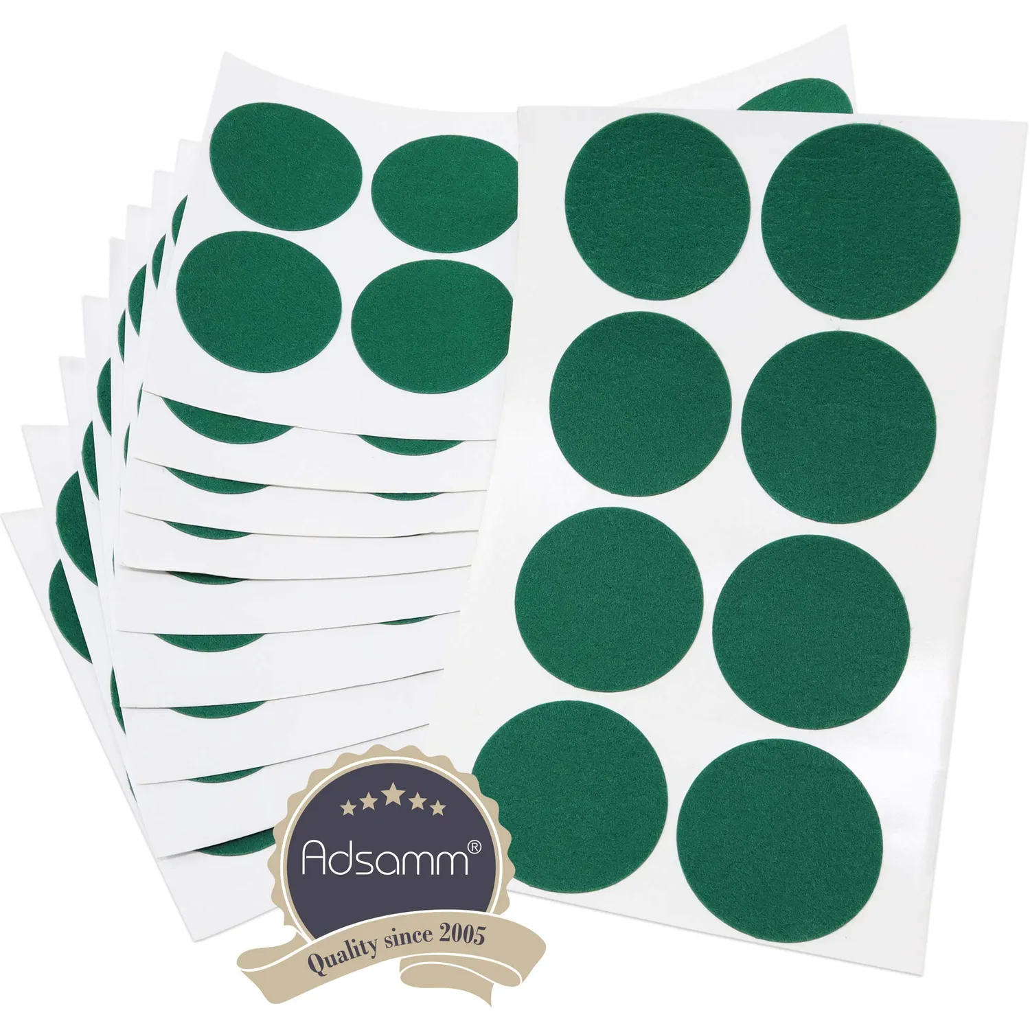 Adsamm Ultrasottili ø 50 mm Feltrini Verdi 80 pz 1,5 mm
