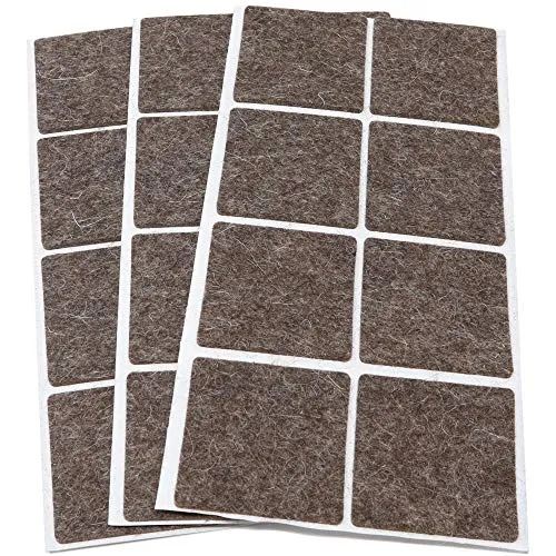 Adsamm Quality Feltrini Lana Quadrati 50x50 mm Marroni 24 pz 3 mm