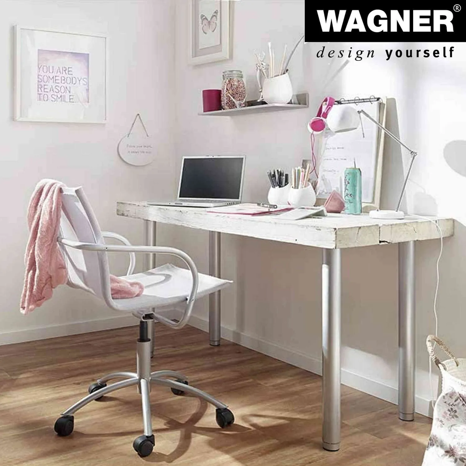 Wagner Teno 710 mm gambe tavolo argento 4 pz