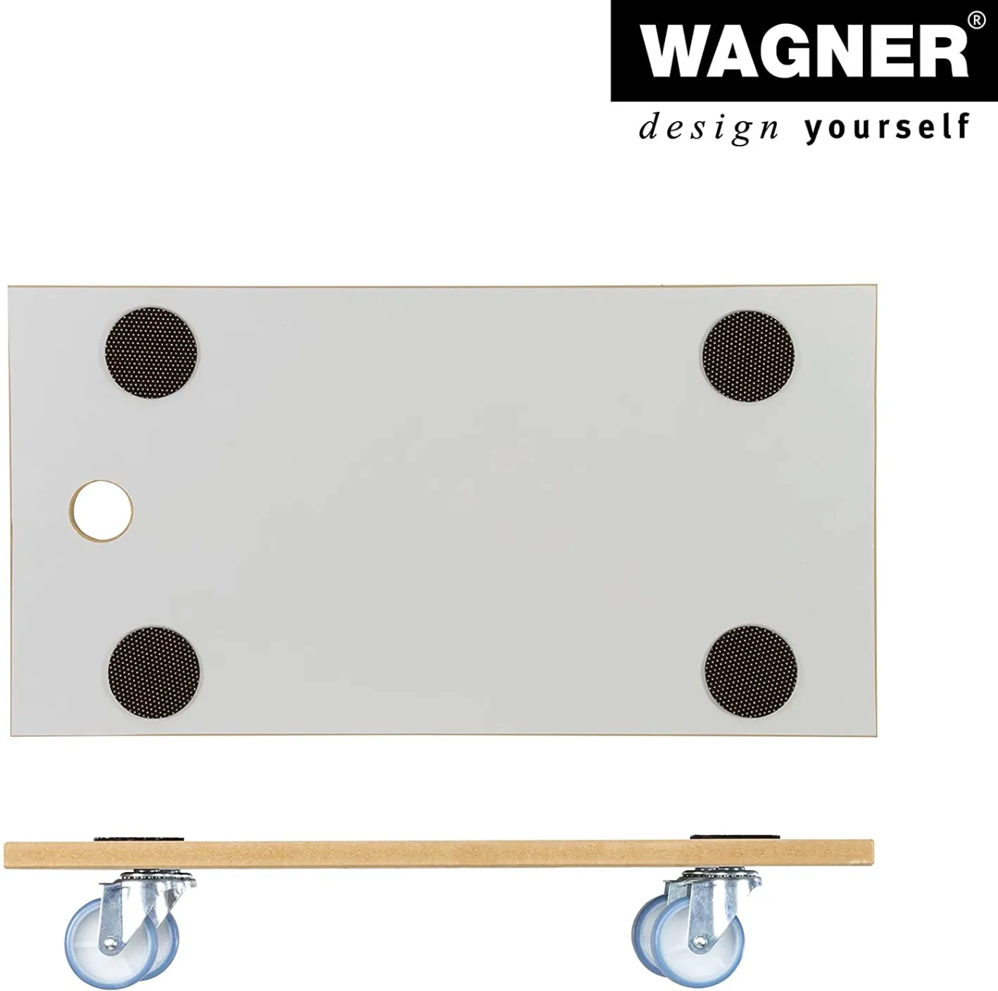 WAGNER MM 1318 Carrello Trasporto 57,5x30 Ruote Morbide