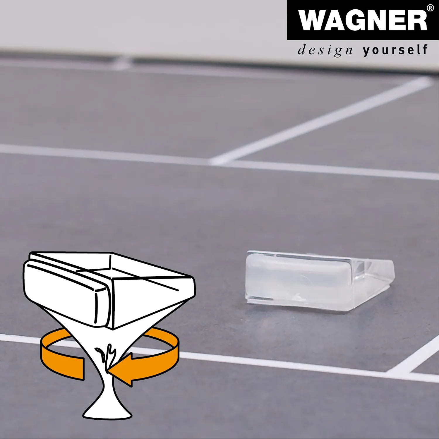 Wagner Clear Fermaporta Pavimento Adesivo 45x38 mm