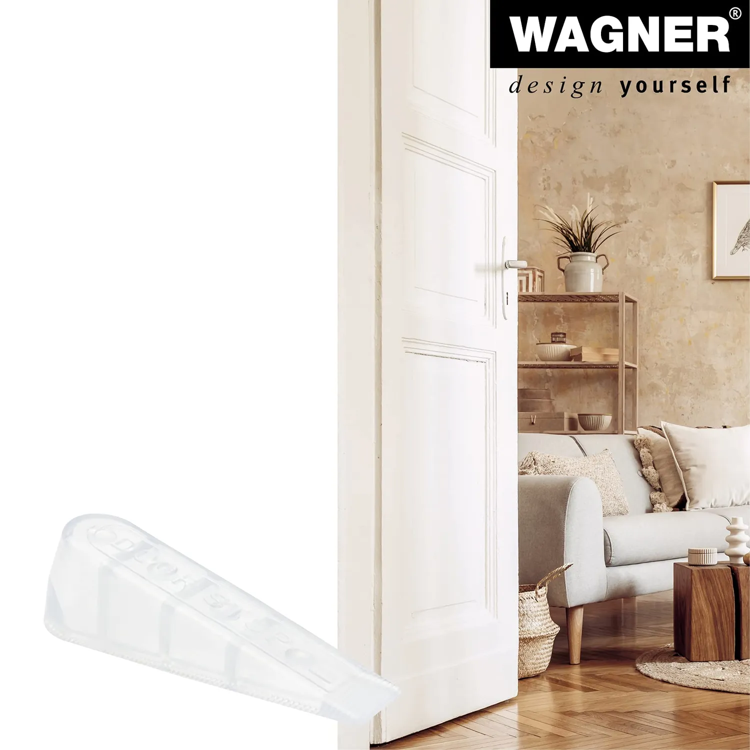 Wagner Coneo Fermaporta cuneo trasparente 102 mm