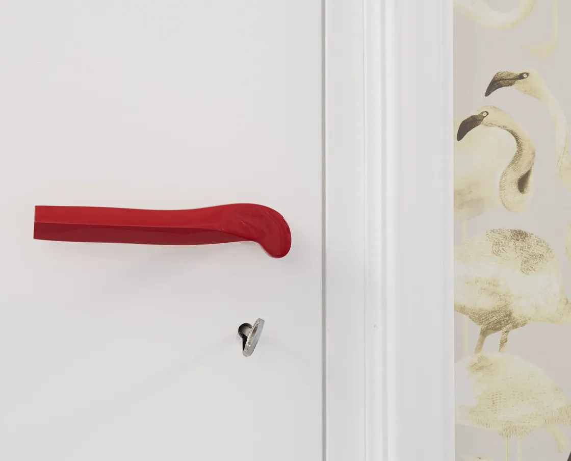 NIVA Design Prisma Maniglia Porta Bordeaux Lucido