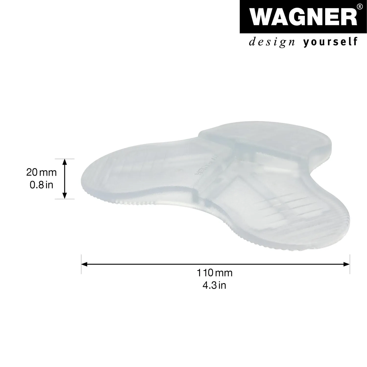 Wagner 3Stop fermaporta cuneo trasparente Ø108x19 mm elastomero