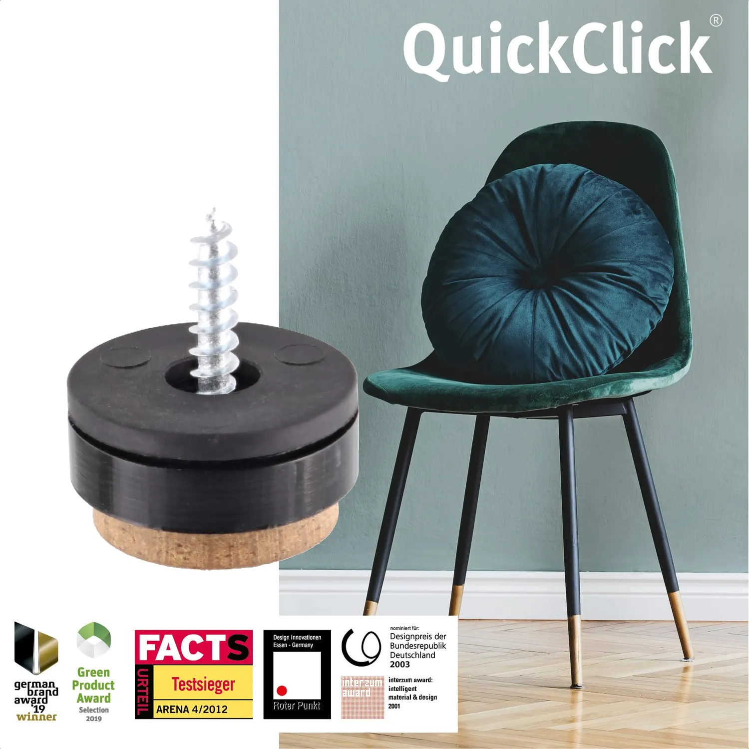 Wagner QuickClick 16781500 feltrini Syno Slim 17 mm da avvitare 4 pz