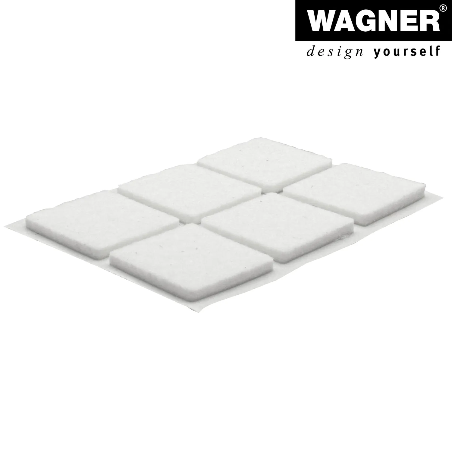 Wagner 15172599 EH 1725 feltrini quadrati 25x25 mm bianchi 24pz
