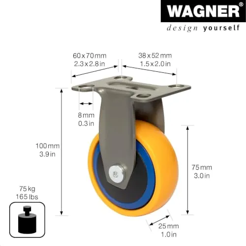 Wagner Design 3C 2475 rotella mobile morbida 75 mm 75 kg