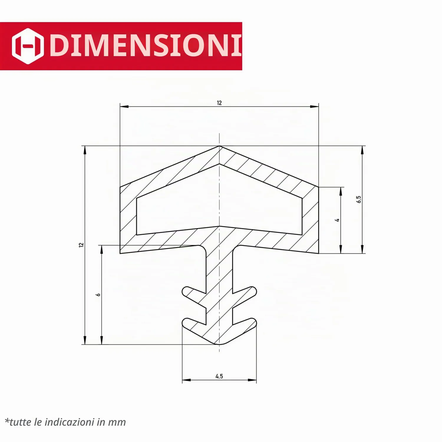 Gedotec M680 Guarnizione Telaio Porta Beige 25 m PVC