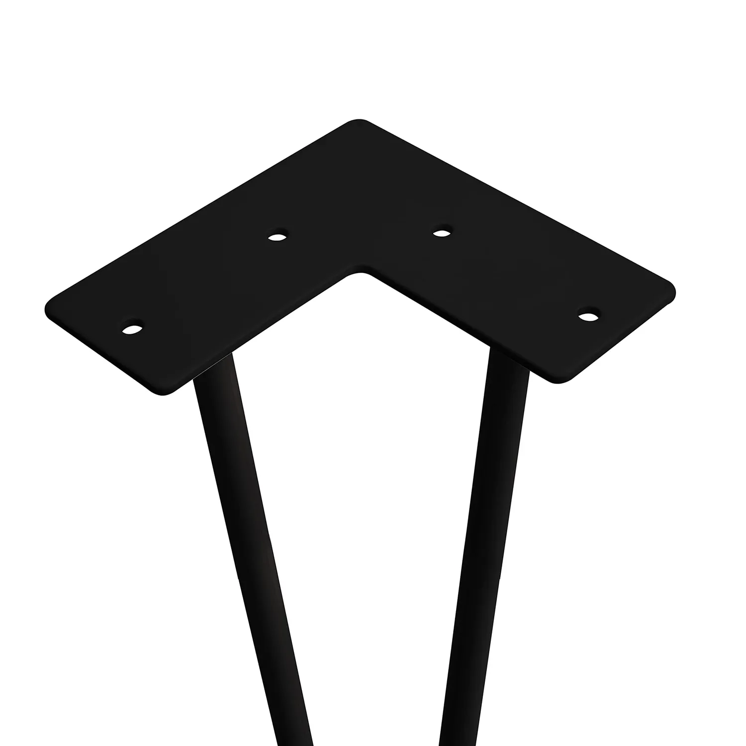 Emuca Hairpin Gambe Tavolo 400mm Nero 4 Pezzi Acciaio