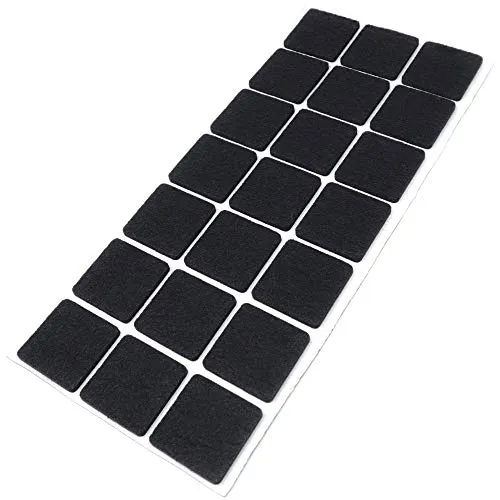 Adsamm feltrini autoadesivi quadrati neri 30x30 mm 21 pezzi