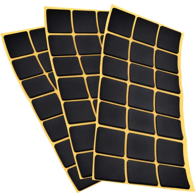 Adsamm Piedini Antiscivolo 30x30 mm Neri 63 Pezzi 2,5 mm