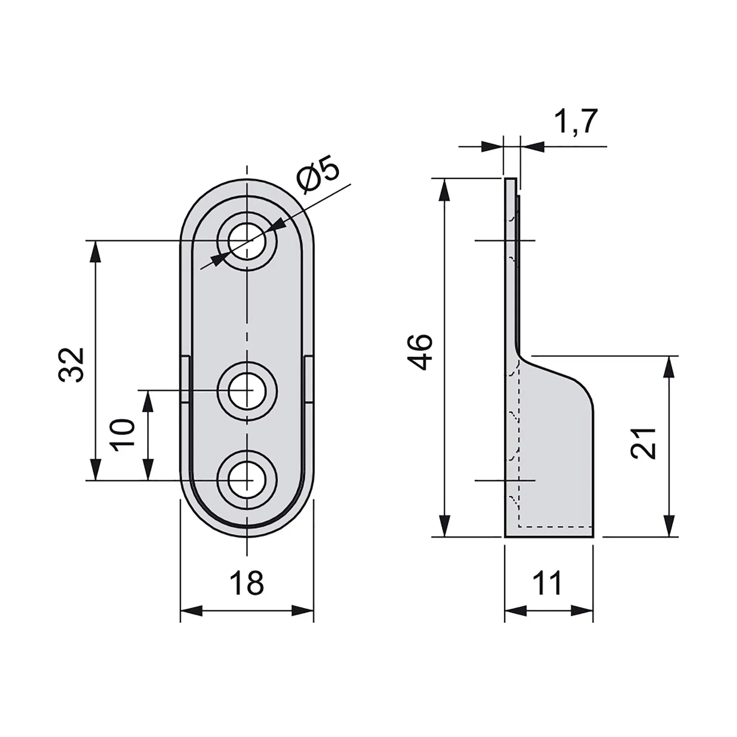 Emuca 7063207 reggitubo laterale nichelato set 50 pezzi