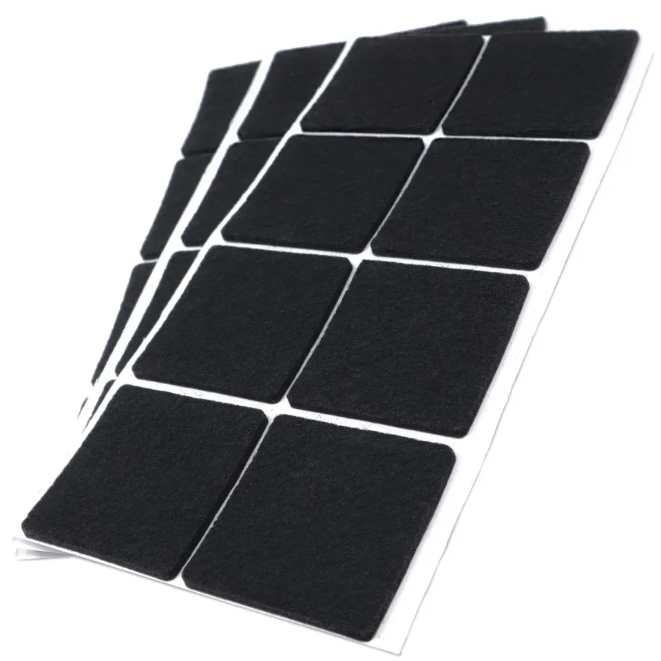 Adsamm feltrini autoadesivi quadrati neri 50x50 mm 24 pezzi