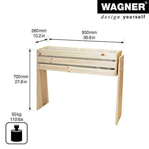 WAGNER GreenBOX aiuola rialzata naturale 93x70 cm
