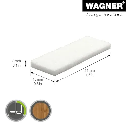 Wagner 15174499 EH 1744 feltrini 16x44 mm bianchi 12 pezzi
