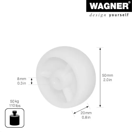 Wagner ECO RO 6250 rotella ricambio bianca Ø 50 mm 50 kg