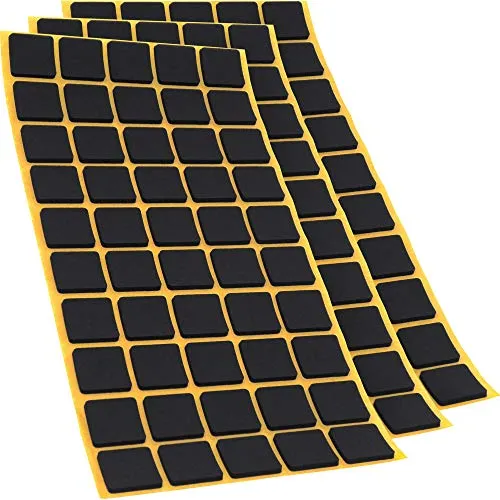 Adsamm antiscivolo gommini quadrati 20x20 mm neri 150 pezzi gomma