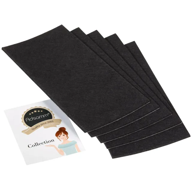 Adsamm Feltro Autoadesivo 100x200 mm Nero 5 Fogli 3,5 mm