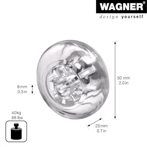 Wagner 03908501 ruota ricambio skater Ø 80x20 mm trasparente 40 kg