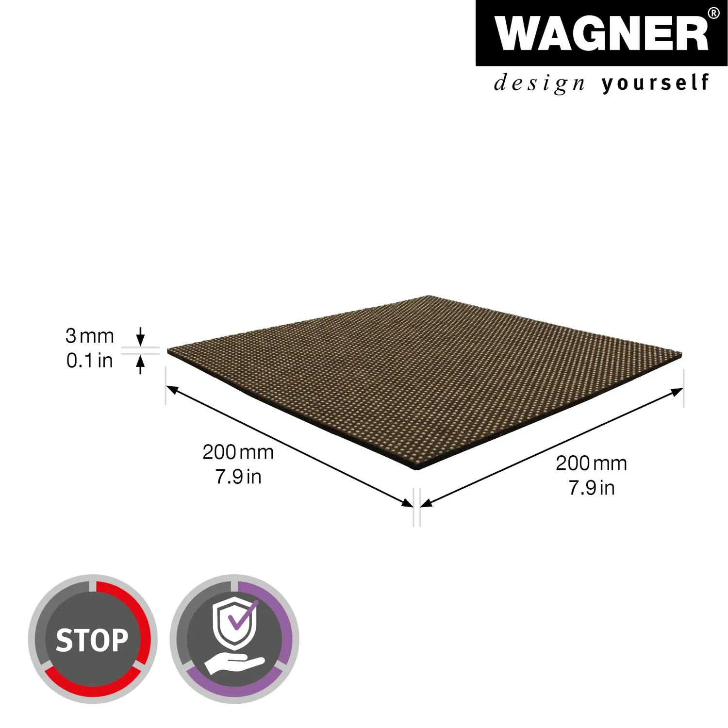 Wagner 16012099 EH 0120 pannello antiscivolo adesivo 200x200 mm