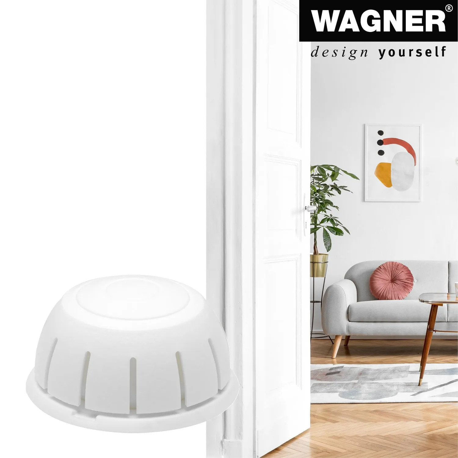 WAGNER Fermaporta pavimento 47x19 mm plastica stile retro