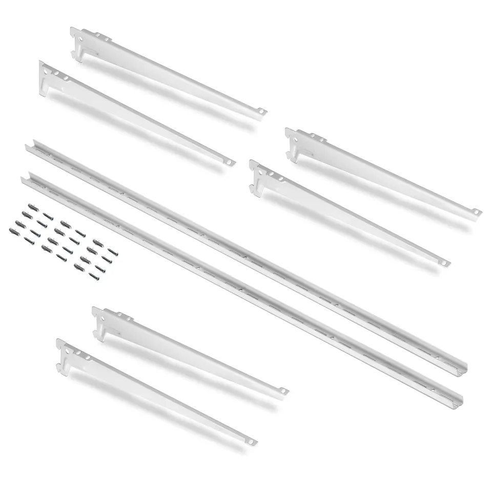 Emuca Jagmet supporti mensola acciaio bianco 380 mm kit