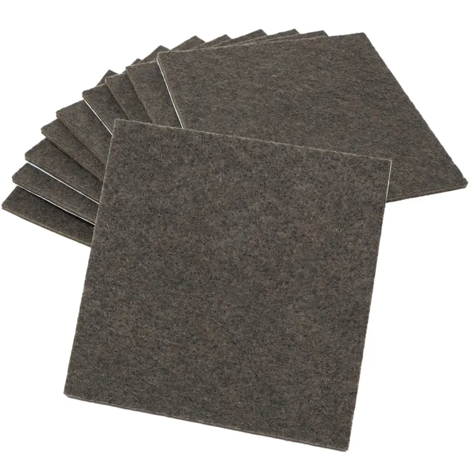 Adsamm Feltro Autoadesivo 100x100 mm Marrone 10 Fogli 3,5 mm