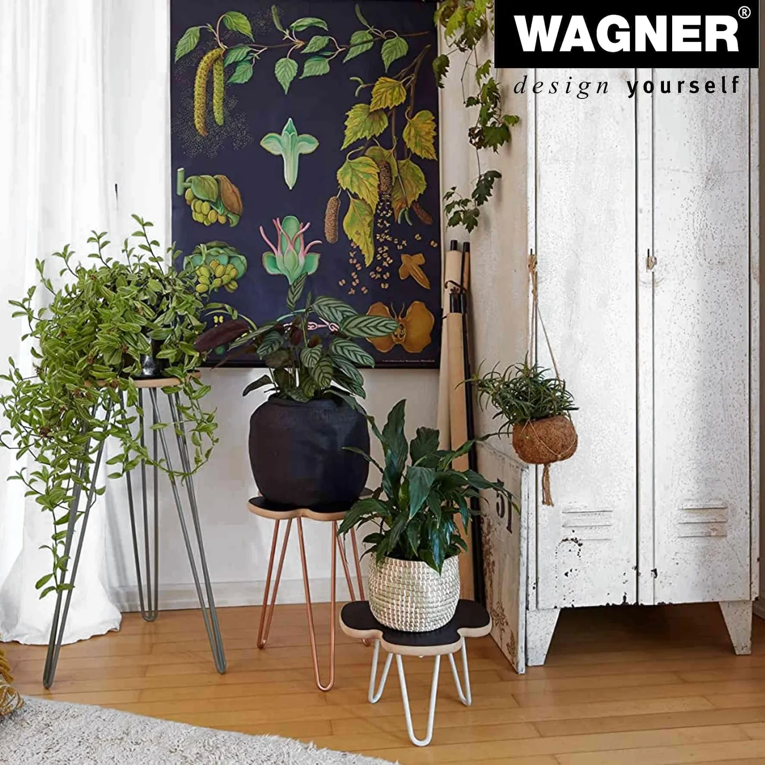 Wagner Hairpin Leg ST 8210 piede 10 cm nero
