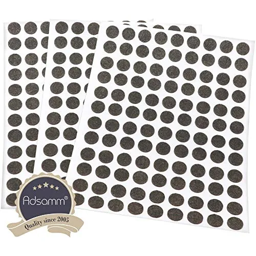 Adsamm ultrasottili feltrini per mobili rotondi Ø10mm marroni 324pz 1,5mm