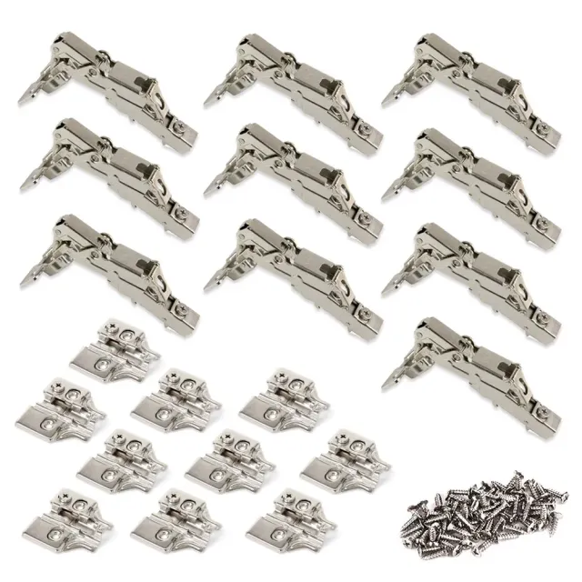 Emuca X91 Collo Dritto cerniera 165° titanio set 10 pezzi