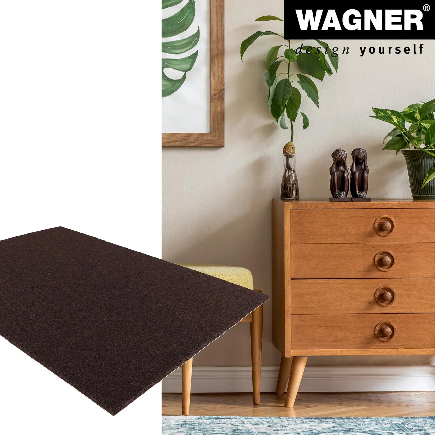 Wagner EH 1764 feltro adesivo marrone A3 ritagliabile