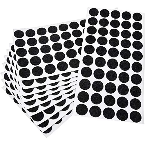 Adsamm feltrini ultrasottili Ø 20 mm nero 500 pezzi 1,5 mm