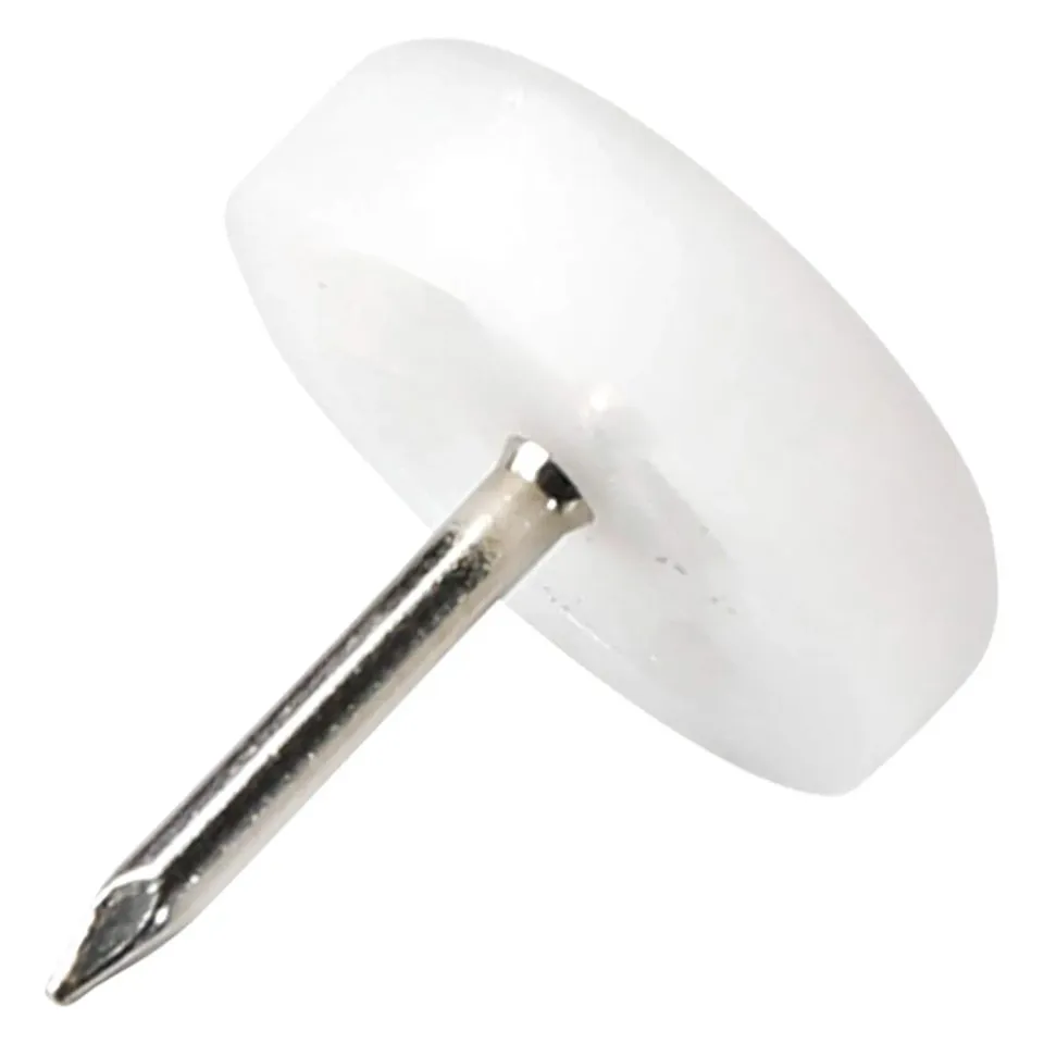 Adsamm PG-N-WH-18-16 pattini con chiodo bianchi 16 pezzi Ø 18 mm