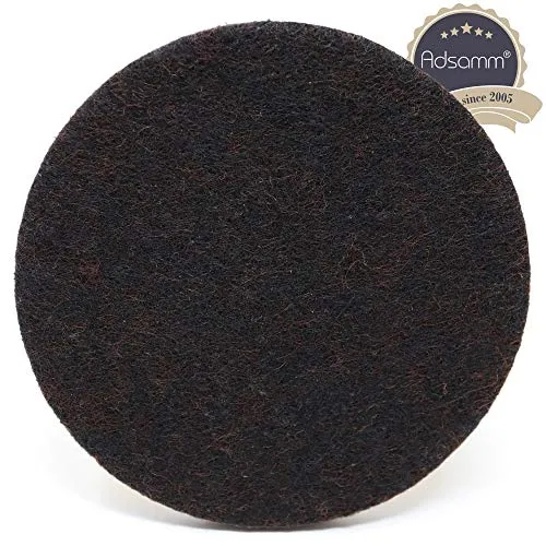 Adsamm feltrini autoadesivi tondi ø 80 mm marroni 4 pezzi 5,5 mm
