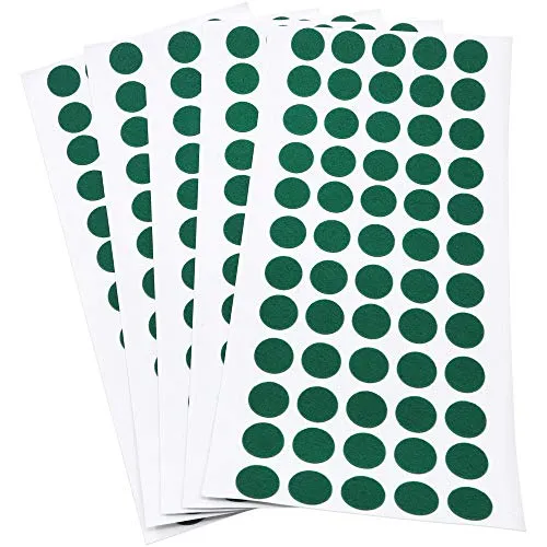 Adsamm feltrini autoadesivi rotondi 14 mm verde 300 pezzi sottili