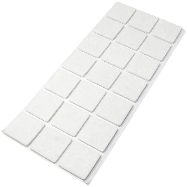 Adsamm feltrini autoadesivi quadrati 30x30 mm bianchi 21 pezzi 3,5 mm