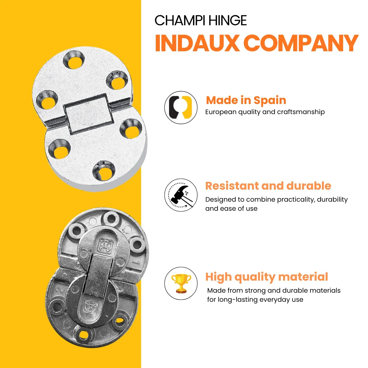 Indaux Champi cerniera biscotto Ø35mm 180° tavoli